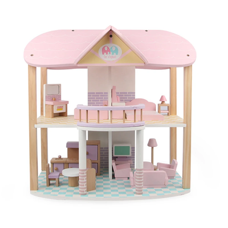 Оптовая продажа модель деревянного кукольного домика 3D для девочек Обучающие игрушки «сделай сам» хобби обучение ролевых