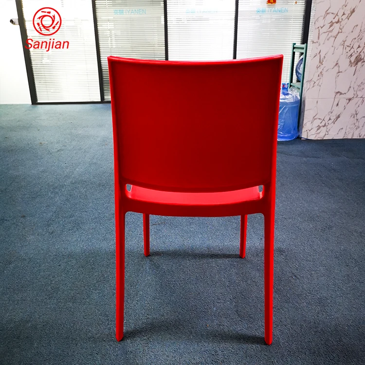 Современные уличные недорогие разноцветные пластиковые стулья Sanjian для дома, столовой, ресторана, кафе, оптом