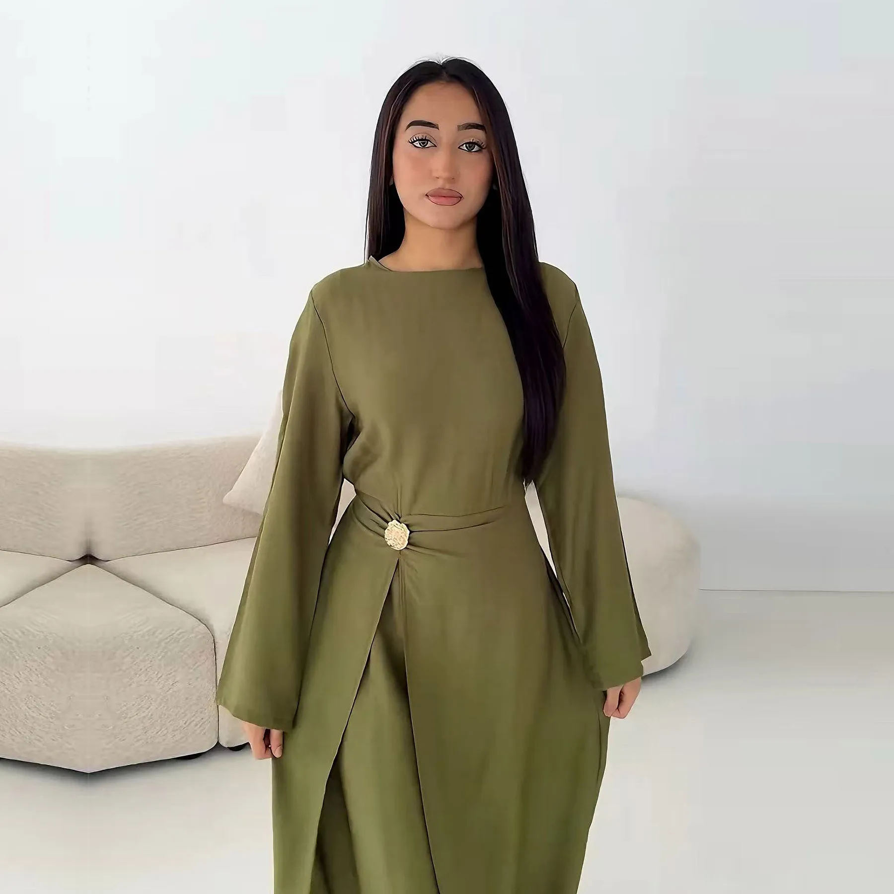 islamic long dress Corduroy Winter Maxi Abaya - Premium Modest Wear 36 Bust Wraith of East Women's Muslim