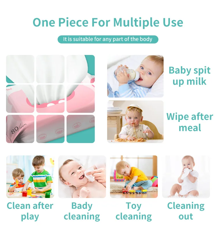 Baby Wipes Wholesale Organic Flushable Wet Water Wipes Face Wipes With