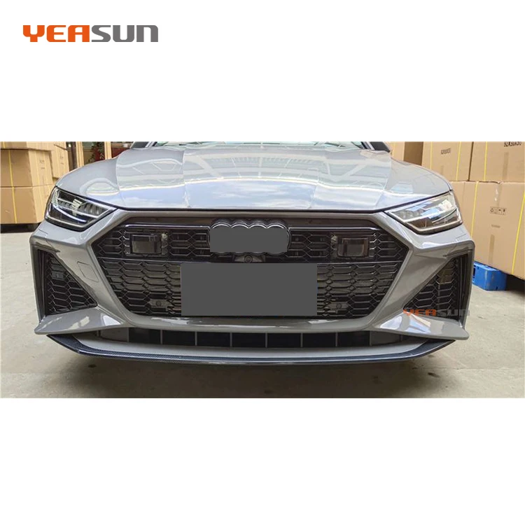 High Quality RS7 Type Front Grille with ACC for Audi A7 S7 Change to C8 RS7 Bumper Grille 2019 2020