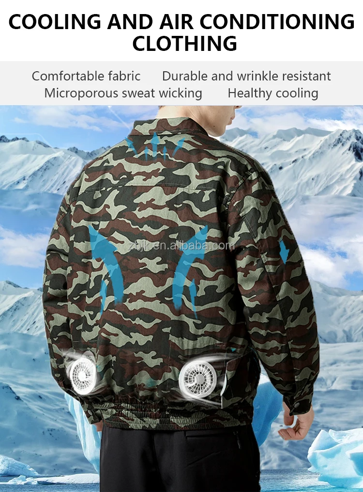 Summer Unisex Tactical Uniform Air Conditioner Cooling Working Clothes ...