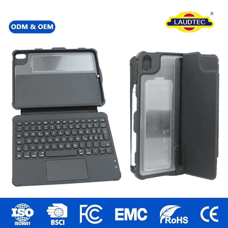Durable Anti-Drop Keyboard Folio Case for iPad A16 with Reinforced Corners - Scratch Resistant Folio for Classroom Student Use