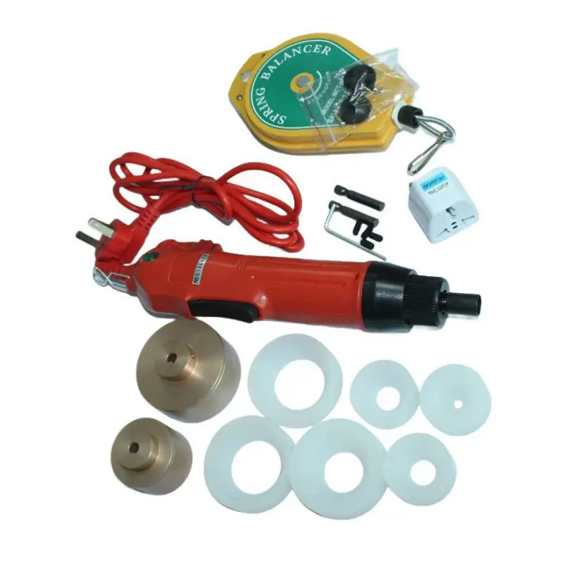 TEBAK Electric Hand Held Capping Machine Bottle Tool Machine Handheld Small Electrical Plastic Screw Cap Sealing Capping