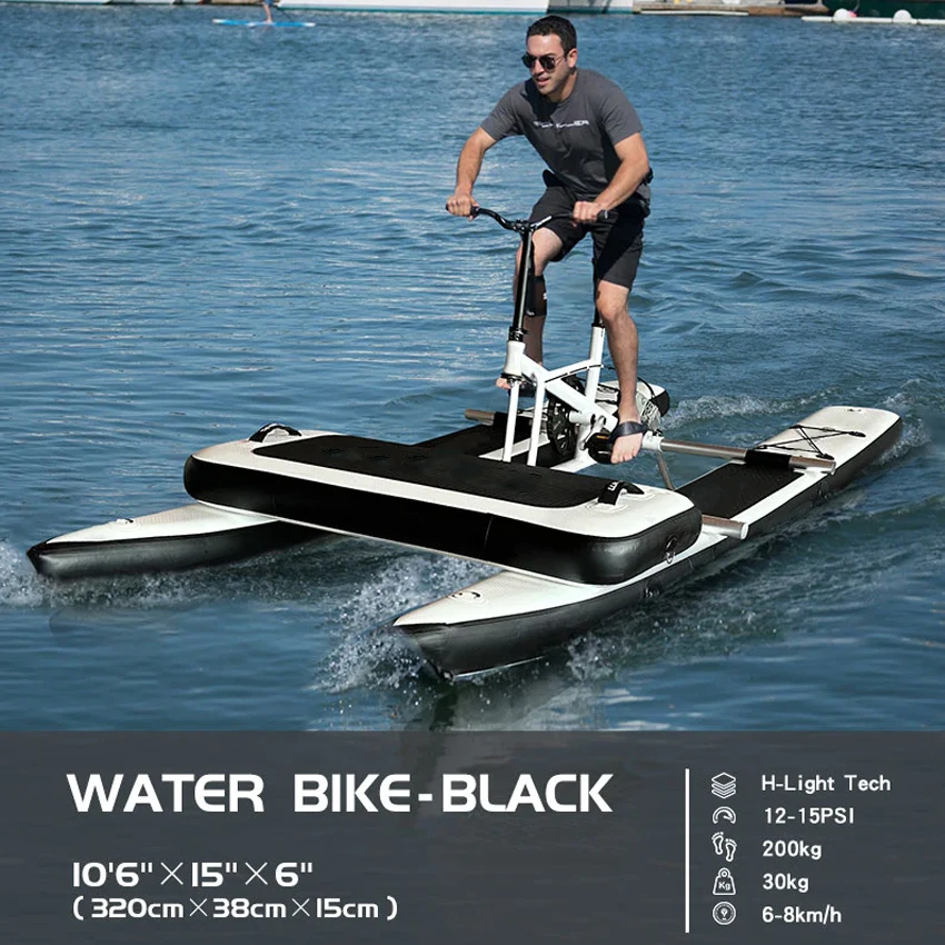 Funworldsport 2024 Inflatable Water River Sea Bike Swan Pedal Boat