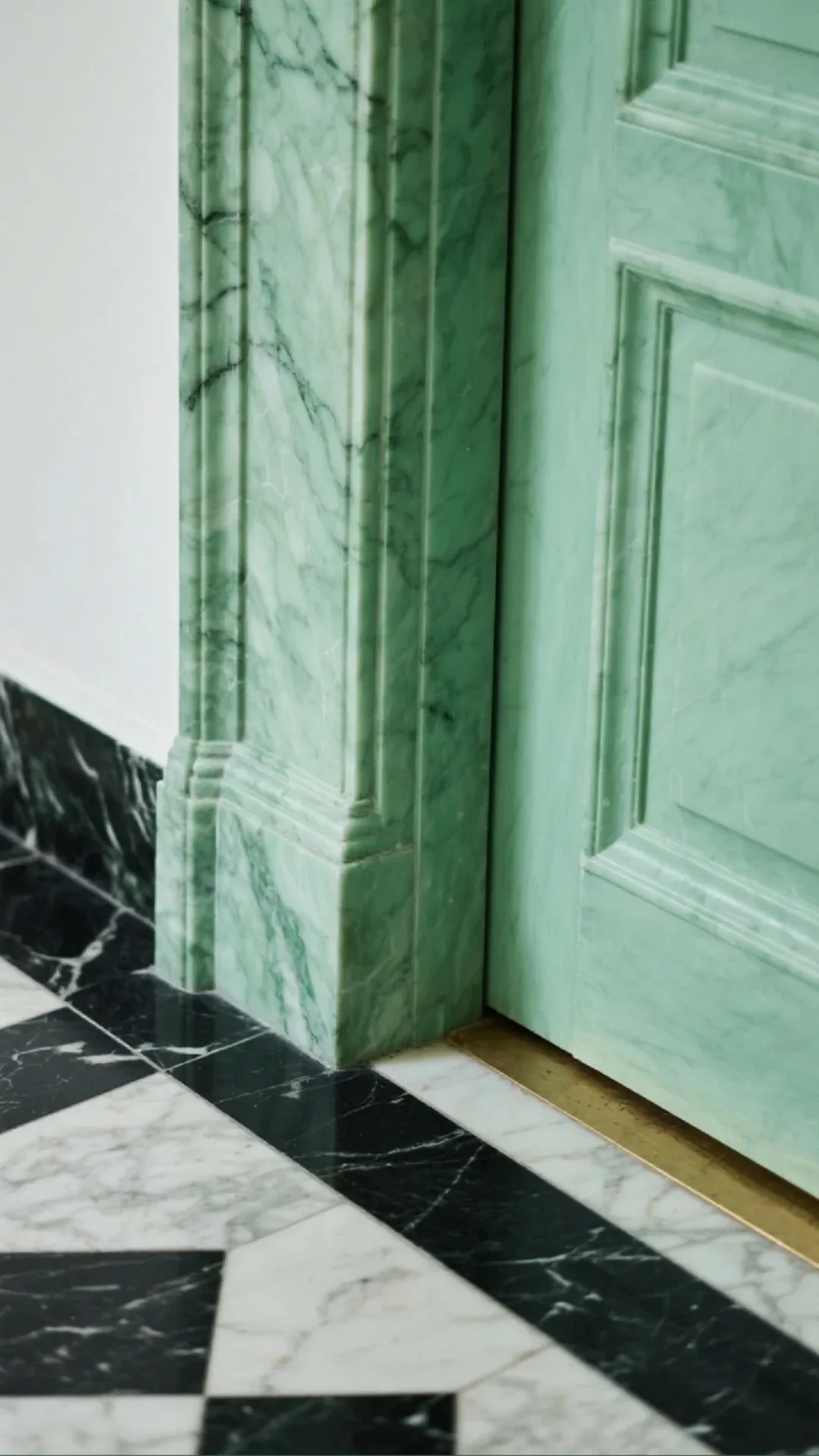 product modern natural green marble skirting boards for indoor villa irregular polishing window frame lines oem wholesale price-3