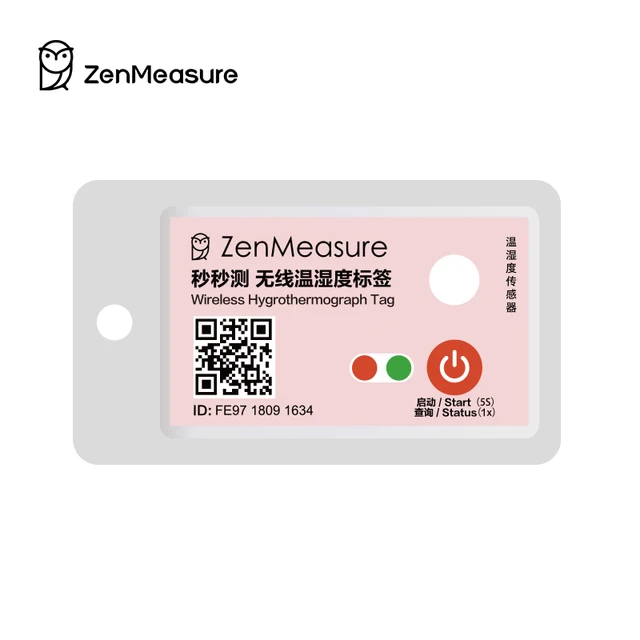 ZenMeasure Wireless Bluetooth Temperature & Humidity Tag Data Logger MOT-U212 for real-time monitoring of storage & logistics