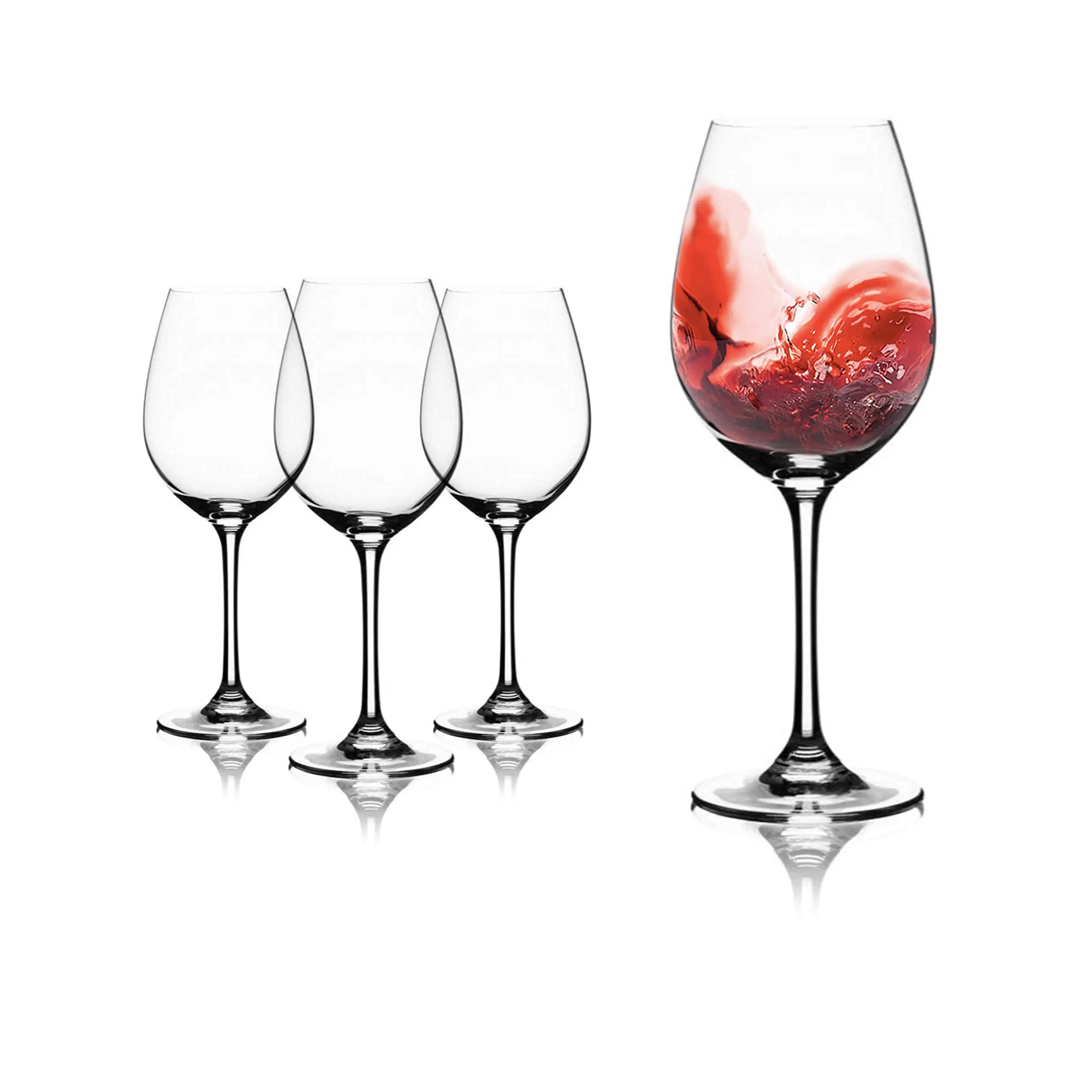 Wine Glasses Set Of 8 12oz Clear Durable Glassware With Gift Box