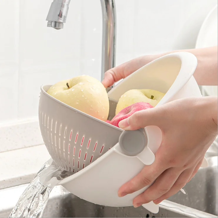 Filterable Vegetables Washing Basket Large Capacity Sink Fruit Washing Baskets