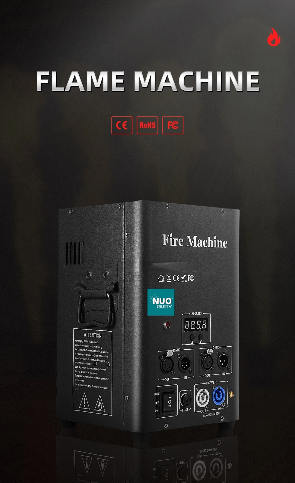 Dj Dmx Single Shot Flame Fire Stage Effects Machine Buy Flame Machine