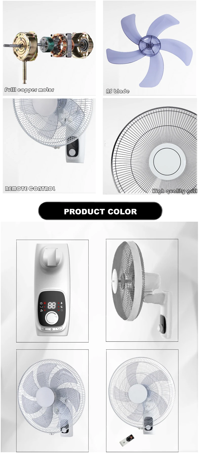 Fan, Wall, WF1608RC - detail 6