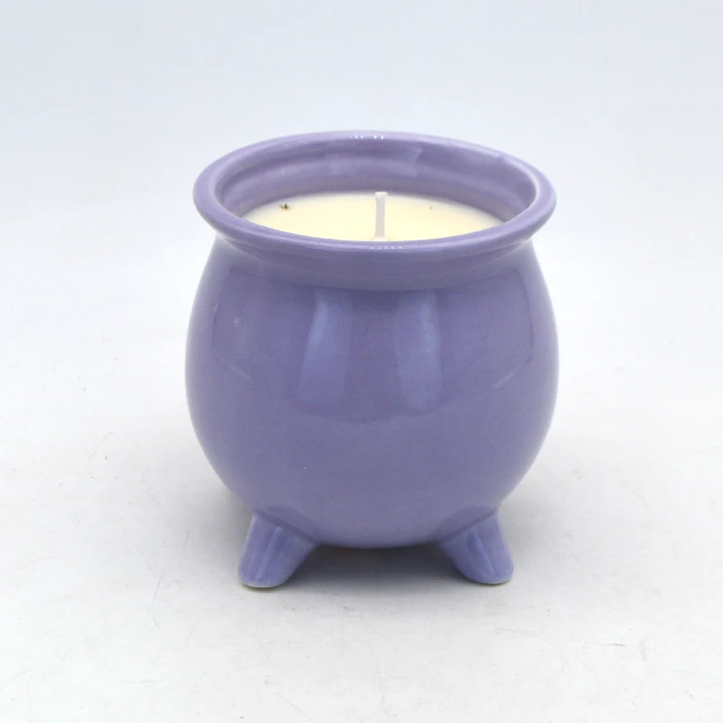 Customize Cauldron Shaped Candle Holders Decorative Unique Porcelain