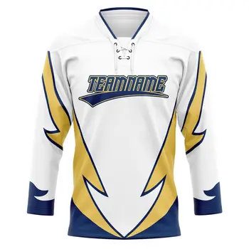 Factory Wholesale Custom Printing logo Applique Ice Hockey Jersey 100% Polyester Sublimation Design Team Club Hockey Jerseys