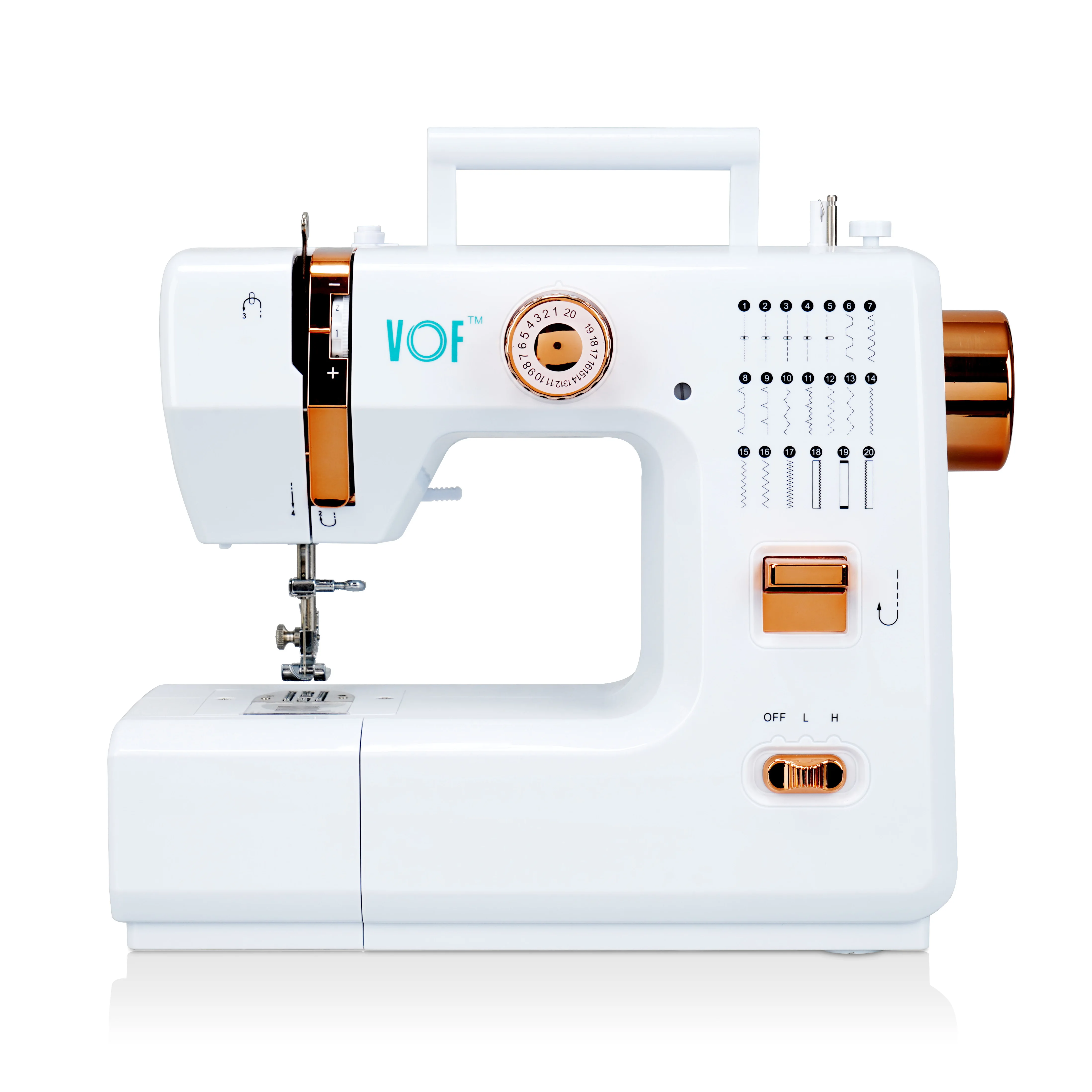 VOF FHSM-618 20 Stitches Pattern Multifunction Embroidery Machine Sewing Machine in Display Racks With CE