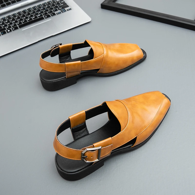 New Arrivals Mens Formal Dress Flat Pu Leather Shoes Comfort Anti-Slippery Men Sandals New Arrivals Mens Formal Dress Flat Pu Leather Shoes Comfort Anti-Slippery Men Sandals