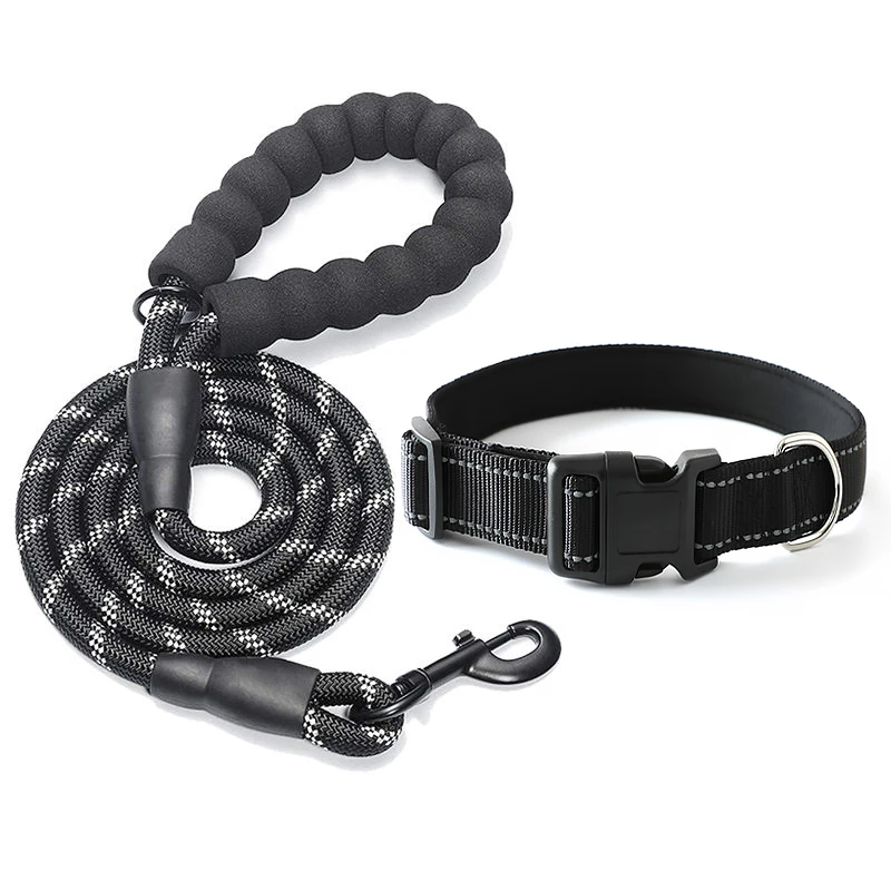 Hot Sale 5ft Heavy Duty Leash Pet Reflective Training Tracking Nylon Rope Dog Lead Dog Leash