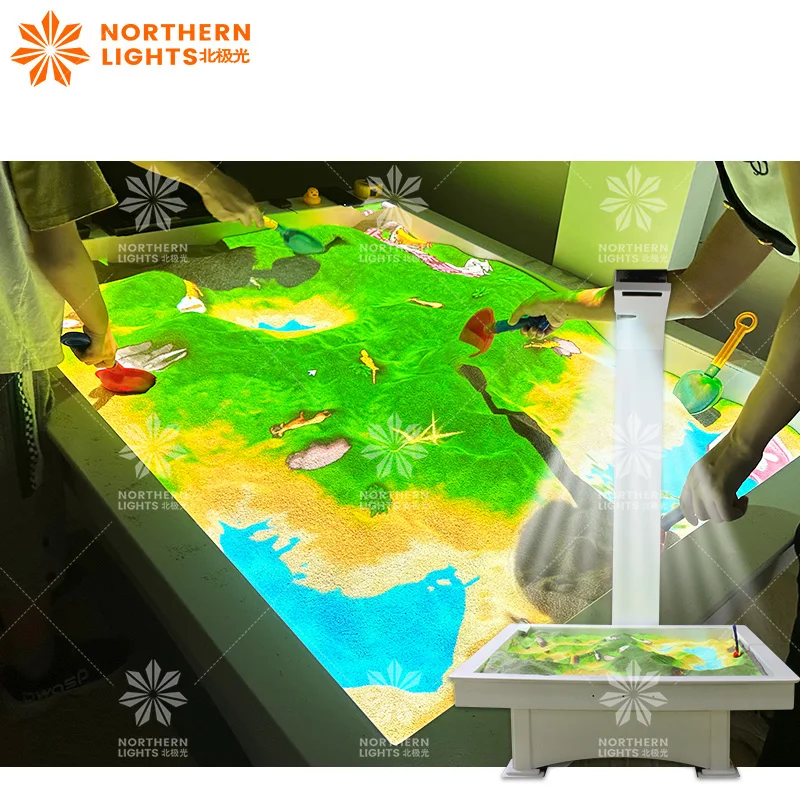 Sand Table Projection 3D Holographic Projection Indoor Ground Area Intelligent Interactive Ground Interactive Projector