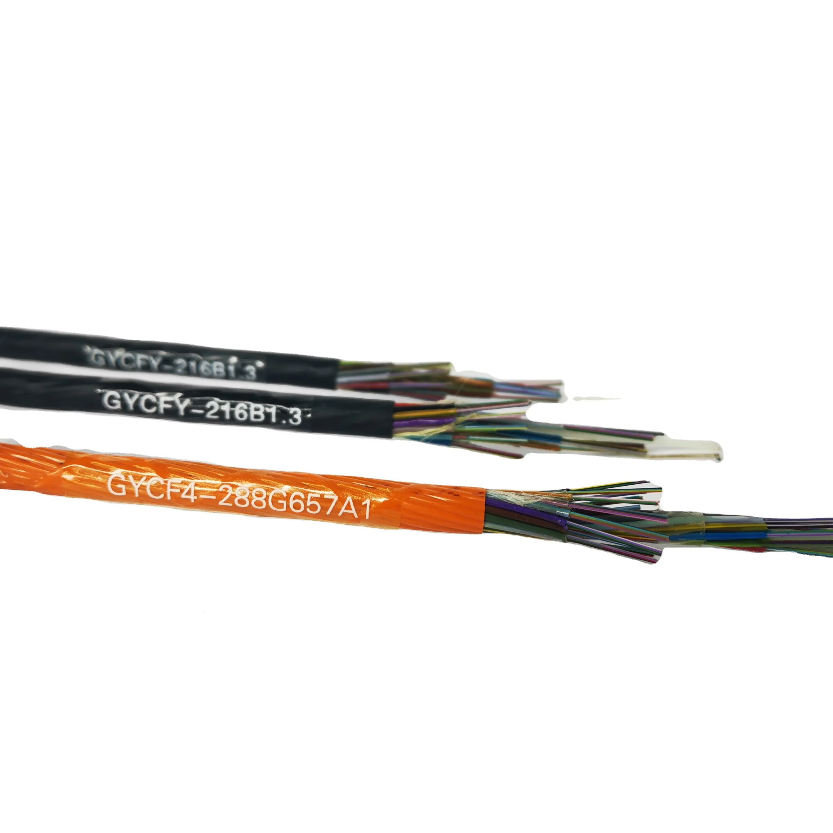 Qitian กลางแจ้ง Micro ท่อโหมดเดี่ยว 4/6/8/12/24/48 Core FTTH Fiber Optical สาย GCYFTY สำหรับสายสื่อสาร