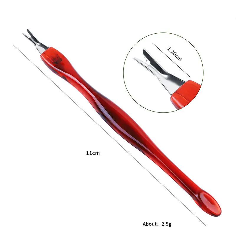 Free Shipping Professional Nail Tool Brown Dead Skin Callus Removal Fork Cuticle Trimmer Remover Pusher