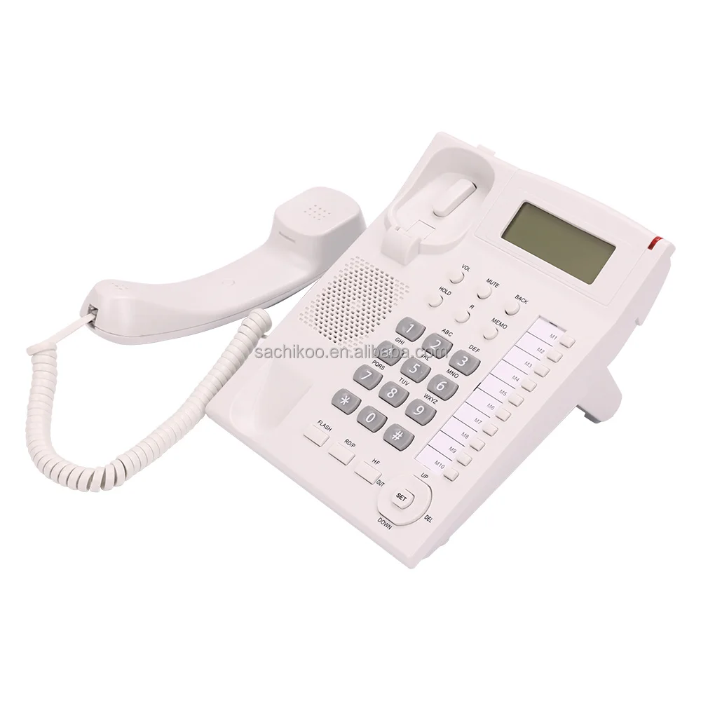 Sachikoo Office Hotel Caller ID Telephone Set with Hands-free Function Corded Landline Phone