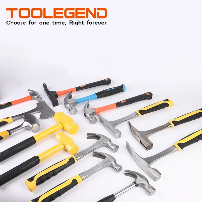 Best china drop forged carbon steel framing machinist wooden handle hammer head 200G-2KG
