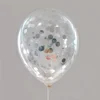 palloncino con coriandoli argentati