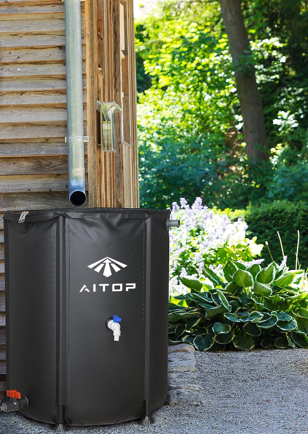 53 Gallon Collapsible Rainwater Collection Garden Water Collector