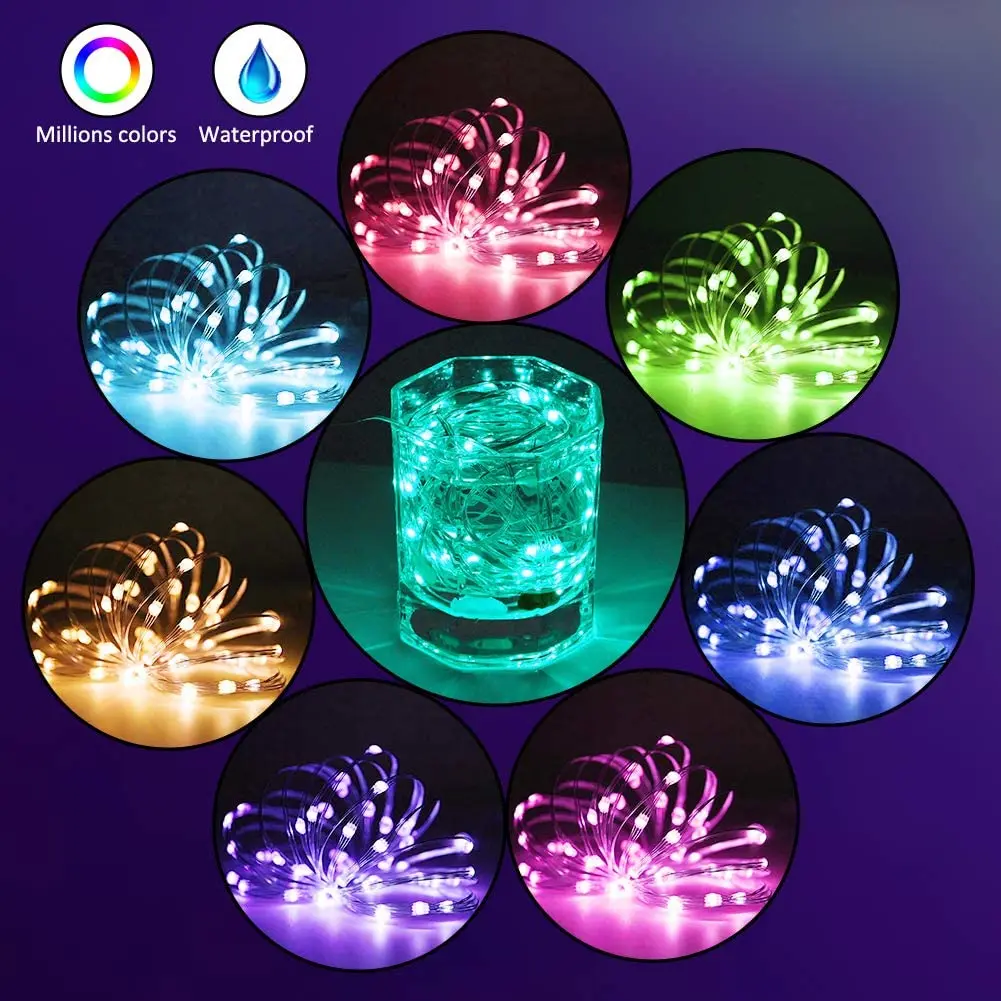 Высококачественная USB Смарт RGB сказочная гирлянда Рождественское украшение Bluetooth 4,0 Дистанционное освещение музыкальной елки