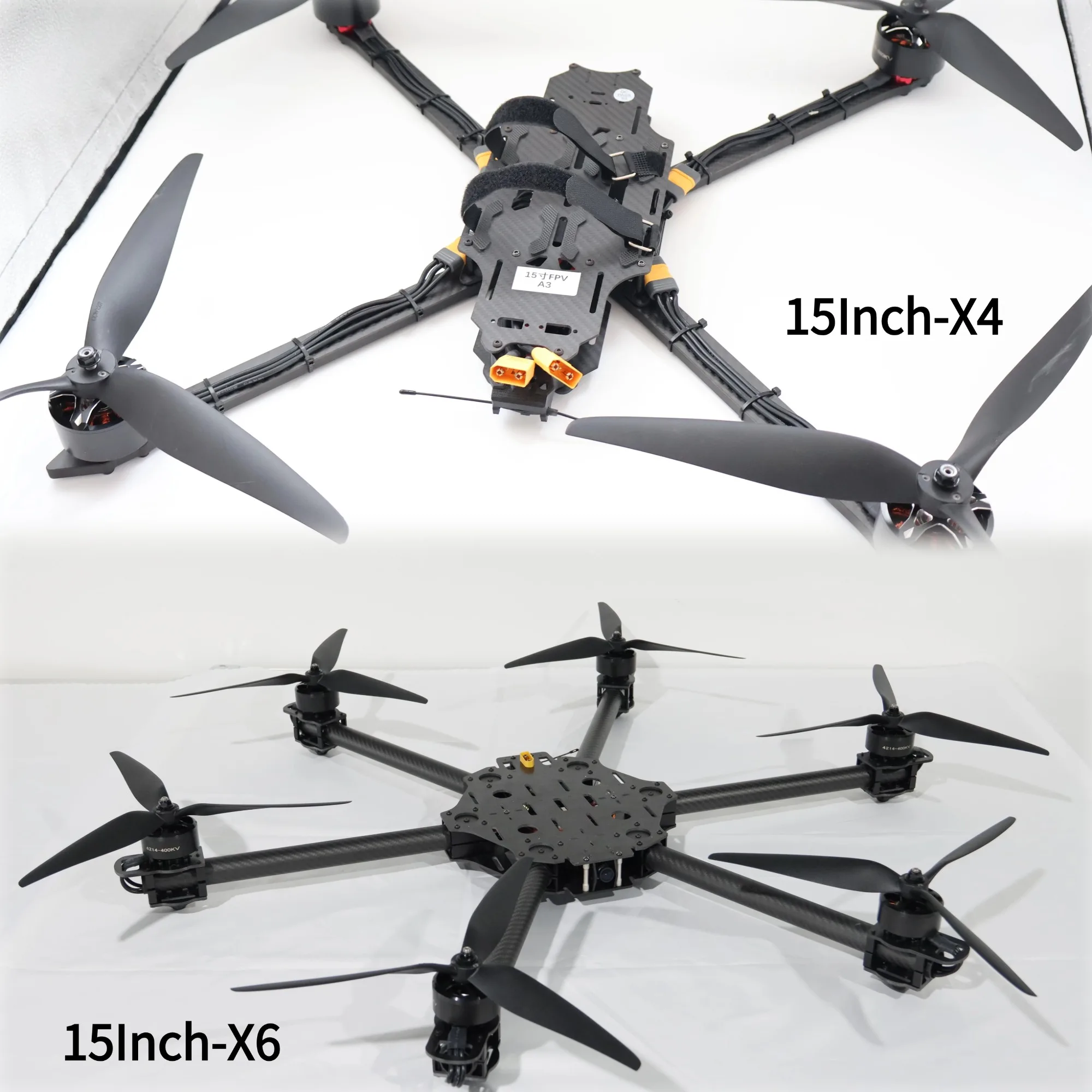 15 Inch Heavy Lift FPV Drone Full Set X4/X6 Type 6 Axis 150km/h High Speed UAV Dual Camera Foldable 42 Min Flight Time Infrared
