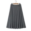 gray midi skirt