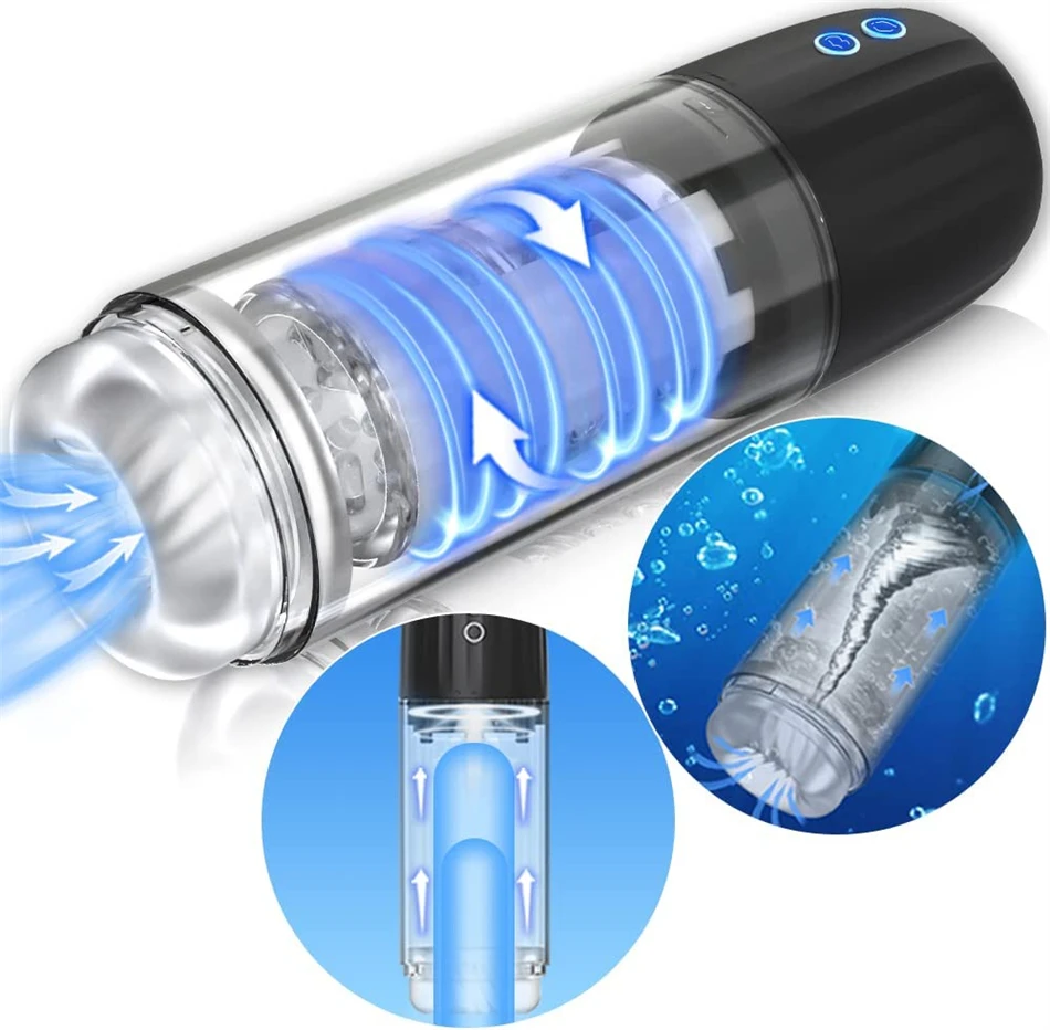 Automatic Sucking Men Masturbators - Upgraded 7 Vibration & Suction Hands Free Pocket Pussy Male Stroker Automatic Sucking Men Masturbators - Upgraded 7 Vibration & Suction Hands Free Pocket Pussy Male Stroker