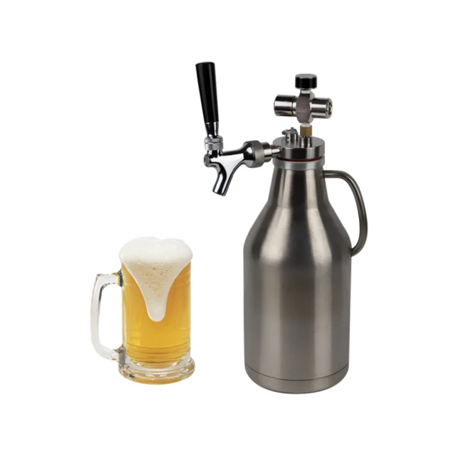 High Quality 4L Double Wall Vacuum Growlers Beer Barrel Dispenser With Co2 Regulator