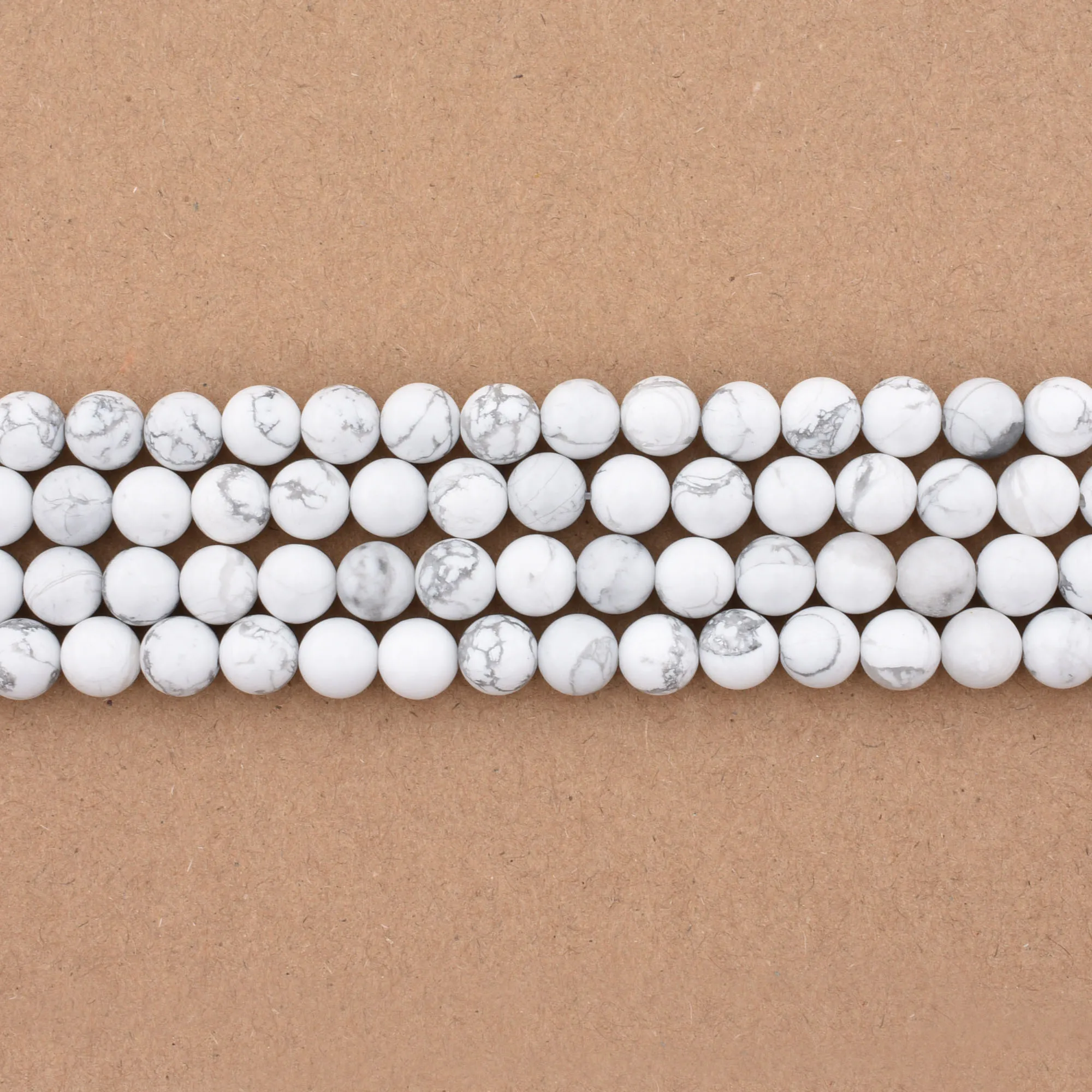 jewelry made natural stone bracelet white turquoise strand mala