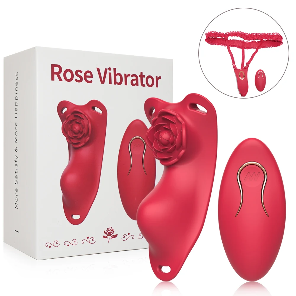 Adult Wearable Panty Vibrator 10 Mode USB Female Toy Remote Control Rose  Vibrators for Men Women's Ual Pleasure