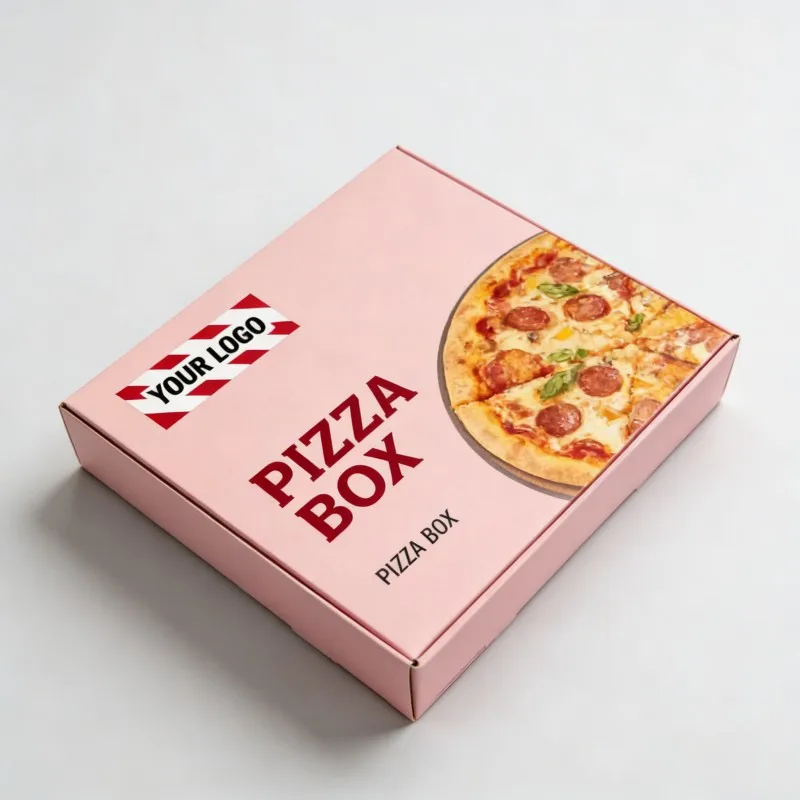 Wholesale Corrugated Pizza Box 10 12 14 Inch Pizza Package Snack Cardboard Box Pizza Package Customized