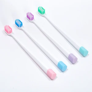 Customized Ultra Soft Nylon Adult Manual Toothbrush Biodegradable PVC Packaging Portable Travel Toothbrush Plastic for Home Use