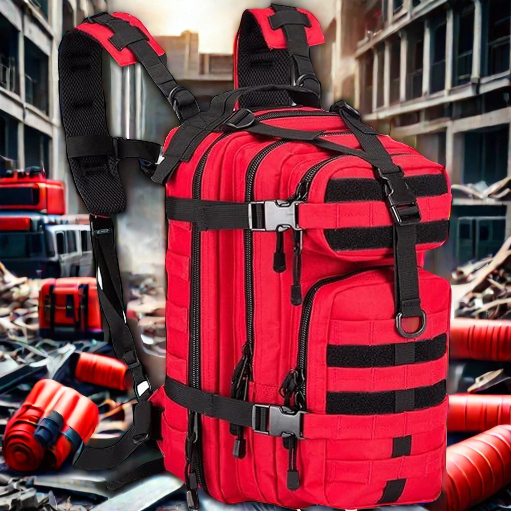 GEAR Large 30L Tactical Backpack Red Molle Pack Bag for Camping for Outdoor Adventures factory