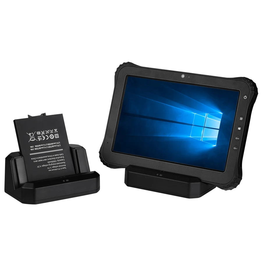 Tablette PC étanche industrielle, support de voiture, berceau d'amarrage,  IP65, tablette Windows robuste, 10 pouces