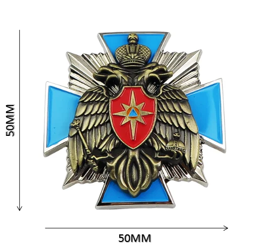 Factory Custom Hard Enamel Pin Custom Shield Shape Red Star Flag Emblem Russia Lapel Pin Badge