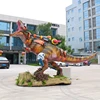 T-rex animatronico con armatura, lunghezza 6 m