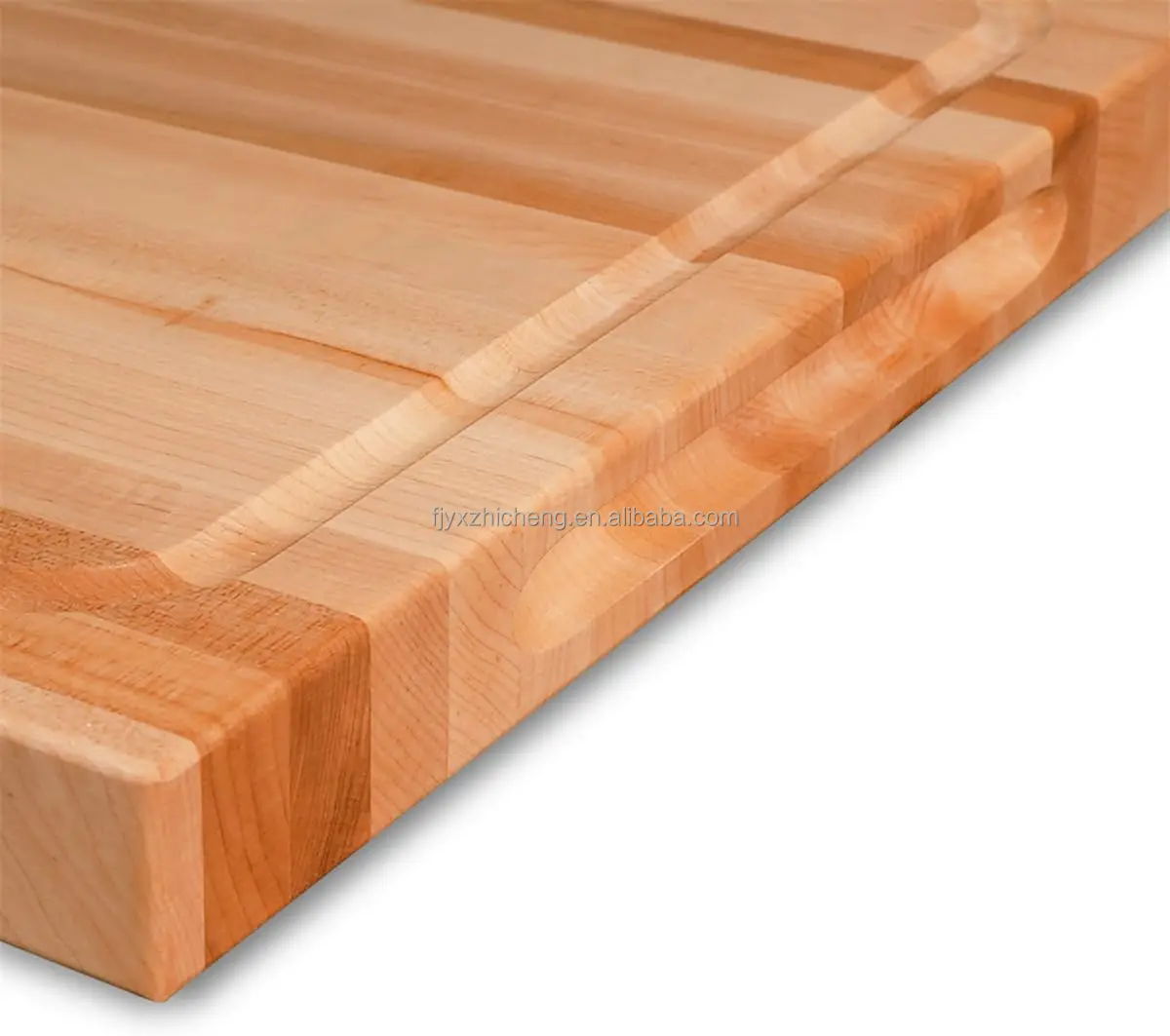 product thick prefinished food grade oil kitchen edge grain hard maple wood cutting board invisible inner handle usa grown-4