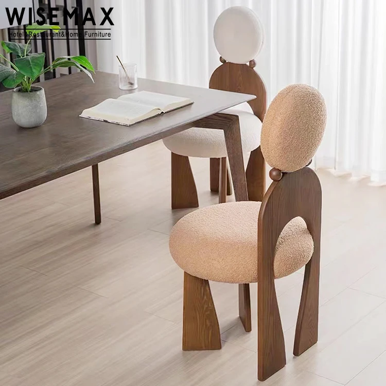 Wisemax Furniture Nordic Dining Room Furniture Walnut Wooden Chair