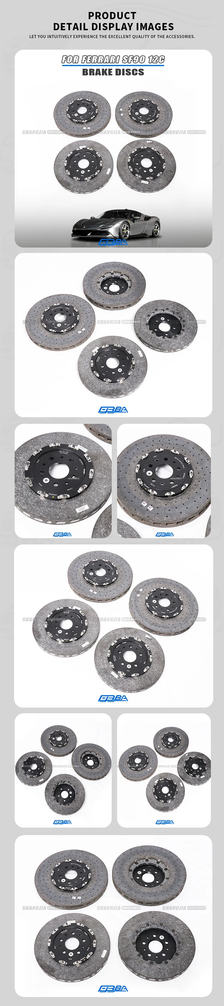 Fashionable Original Quality Carbon Ceramic Brake Disc For Ferrari SF90 12Cilindri 779769 771436 Brake Rotor manufacture