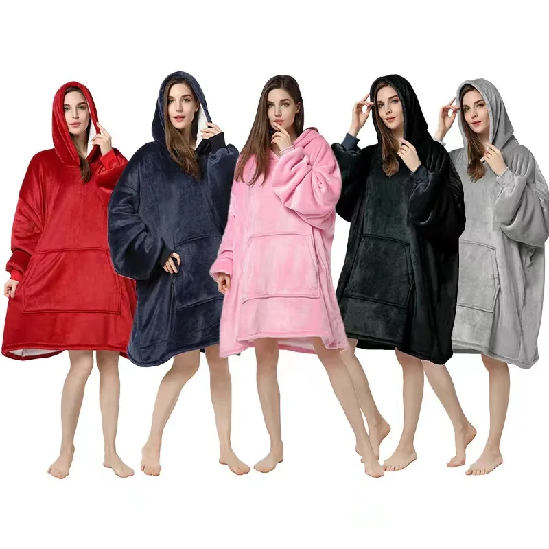 Oversize Hooded Blanket Oversized Wearable Blanket Family Oversize ...