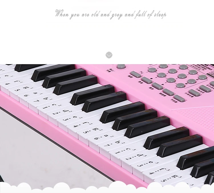 BD Music Digital 61 Keys Electronic Musical Kids Toy Keyboard For Wholesale manufacture