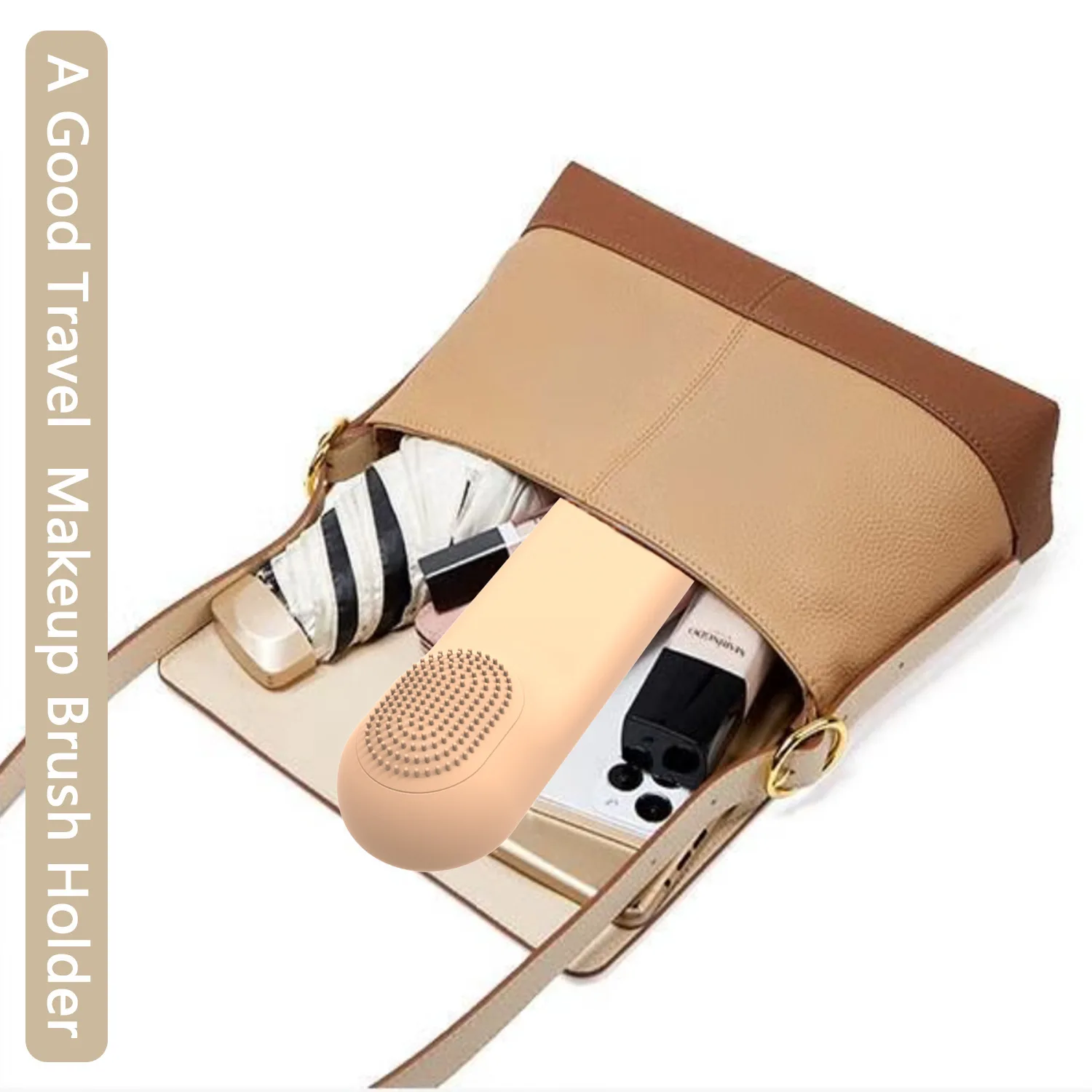 Уличная многоразовая Мягкая силиконовая дорожная сумка с логотипом на заказ для кистей макияжа Женская косметическая сумка-держатель косметических и