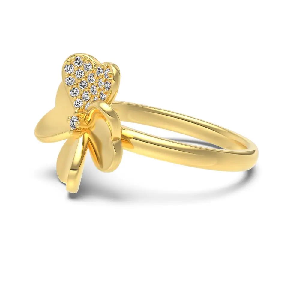 KAKODIY Luxury Women's Jewelry Ring Engagement Wedding 925 Sterling Silver Four Leaf Clover Flower Ring detail 2