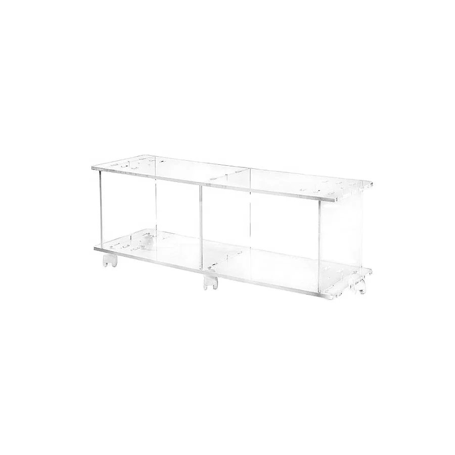 lucite tv stand on wheels