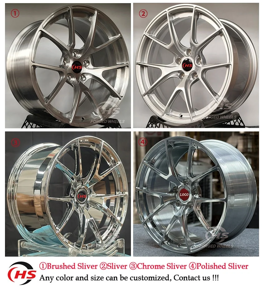 Brushed Silver 17 18 19Inch 5x120 5x114.3 5x112 Car Forged Wheels Rims ...