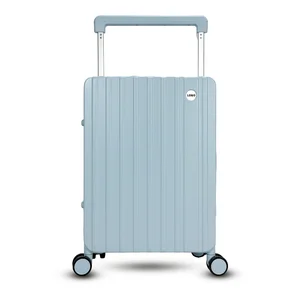 Wholesale Unisex Multifunctional Aluminum Trolley Luggage Hard Shell Carry-On Suitcase with Spinner Caster TSA Lock for Travel